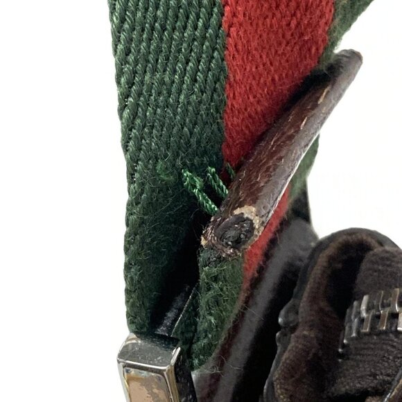 GUCCI GG Pattern, Shelly (Web) 181092 Beige Dark Brown Jacquard Leather - Picture 9 of 11